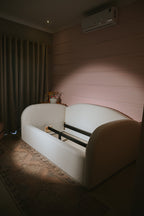 Noa Daybed with softly curved upholstered back