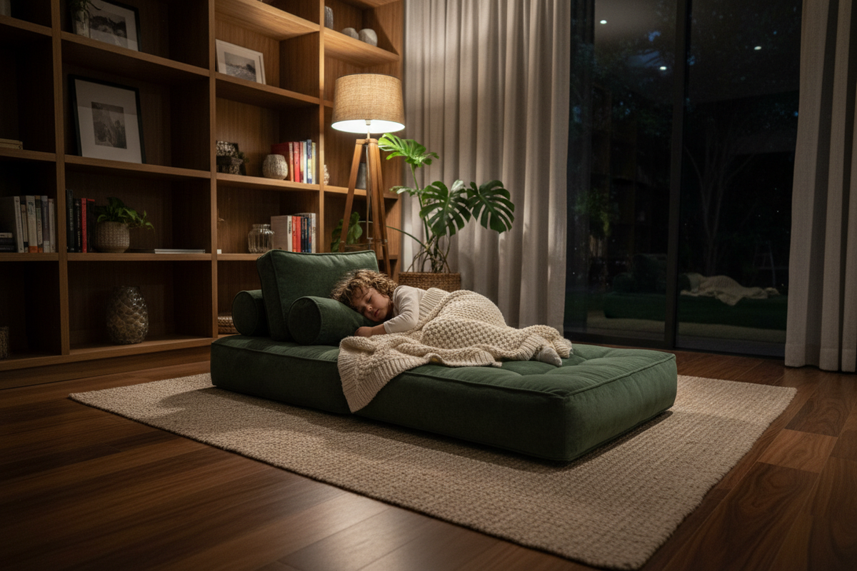 Lumi Lounger - Sage Green Lifestyle